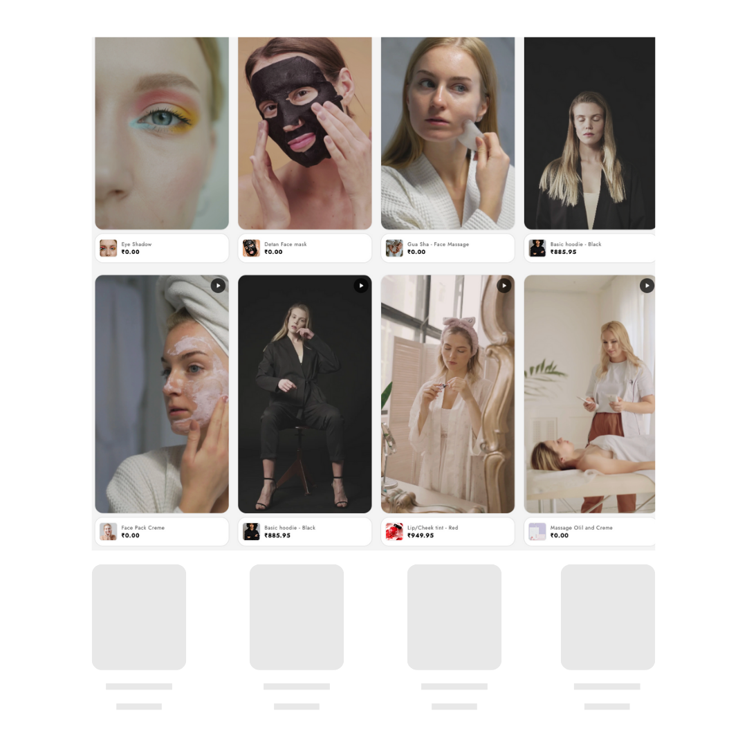 Inline Feed Preview - Embedded video grid layout